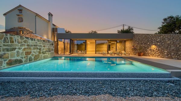 Stone Villa Jerini House with an outdoor pool and wellness on Krk