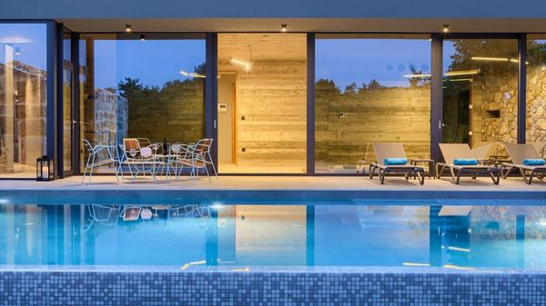 Stone Villa Jerini House with an outdoor pool and wellness on Krk