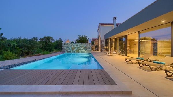 Stone Villa Jerini House with an outdoor pool and wellness on Krk