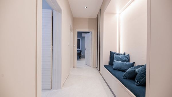 Modern apartment Lacrima 1 with breakfast in villa with a pool on Krk.