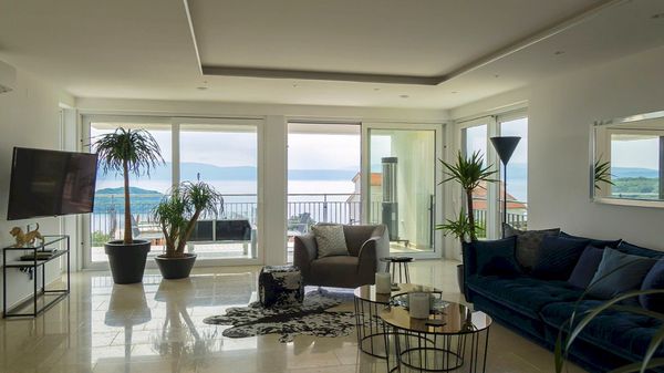 The Grand View Villa with a heated pool, gym & wellness zone on Krk