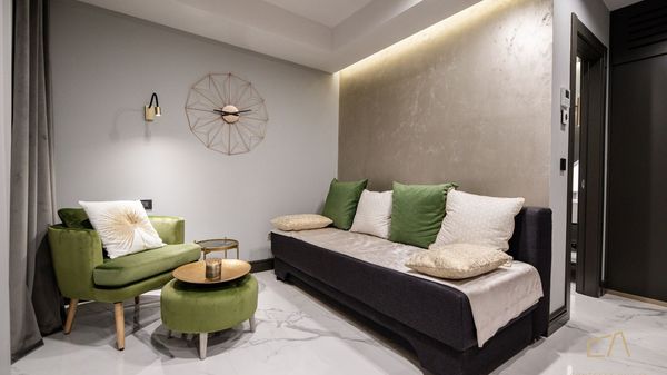 Stylish studio apartment S2 in Villa Curiera with a pool on Krk