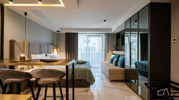 Elegantan studio apartman S7 s pogledom na bazen u Villi Curiera na Krku