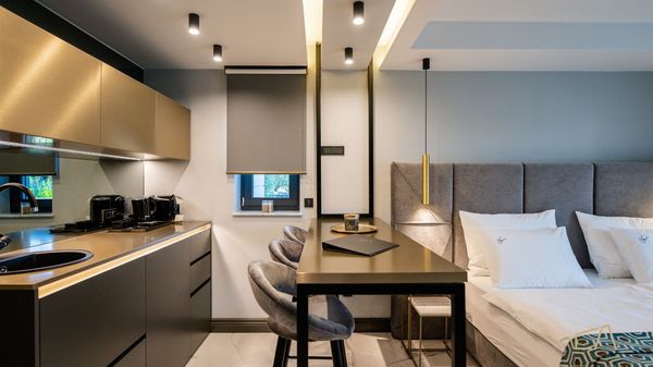 Elegantan studio apartman S7 s pogledom na bazen u Villi Curiera na Krku