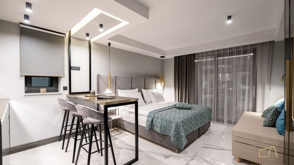 Elegantan studio apartman S7 s pogledom na bazen u Villi Curiera na Krku