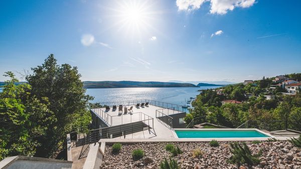 Stunning Villa Grace with a sea view and a pool in Jadranovo