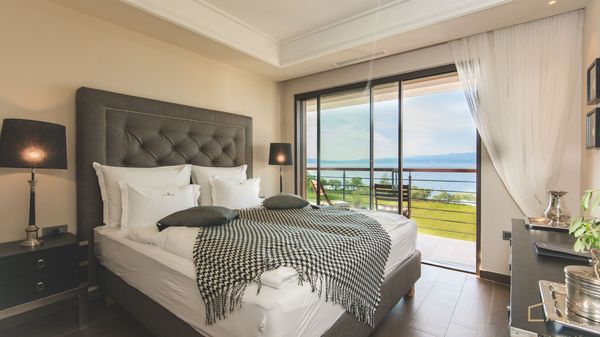 Beachfront Villa Marconica with a sea view and a pool on Krk