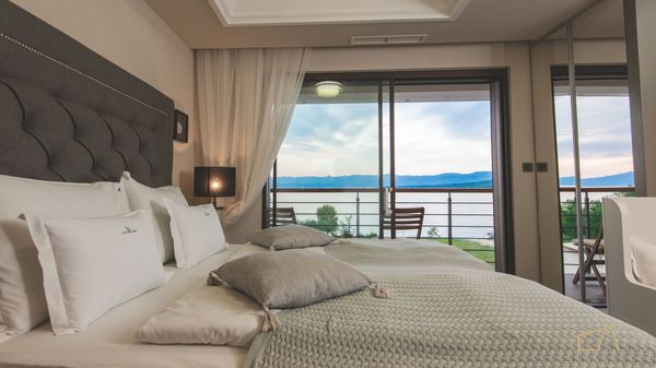 Beachfront Villa Marconica with a sea view and a pool on Krk