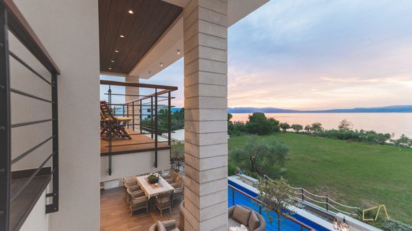 Beachfront Villa Marconica with a sea view and a pool on Krk