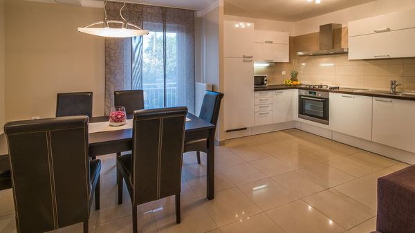 Moderne Villa Marina mit Außenpool und Grill im Freien auf Krk