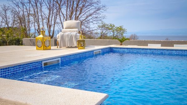 Seafront Villa Prova 1 with a sea view, indoor & outdoor pool on Krk