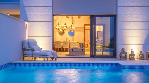Seafront Villa Prova 1 with a sea view, indoor & outdoor pool on Krk