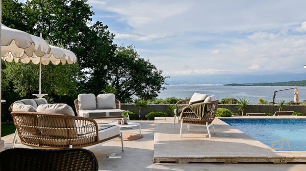 Seafront Villa Prova 1 with a sea view, indoor & outdoor pool on Krk