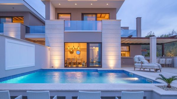 Seafront Villa Prova 1 with a sea view, indoor & outdoor pool on Krk