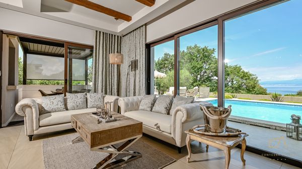 Seafront Villa Prova 1 with a sea view, indoor & outdoor pool on Krk