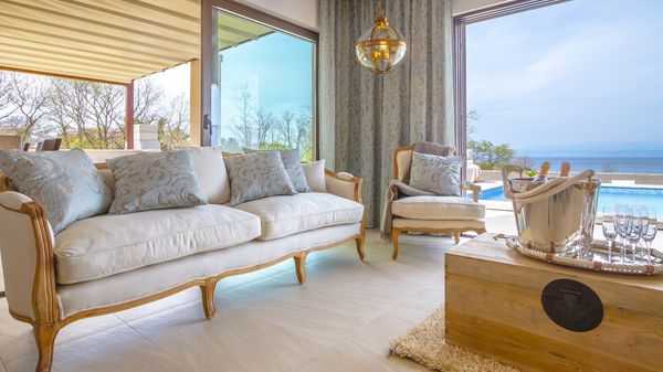 Seafront Villa Prova 1 with a sea view, indoor & outdoor pool on Krk
