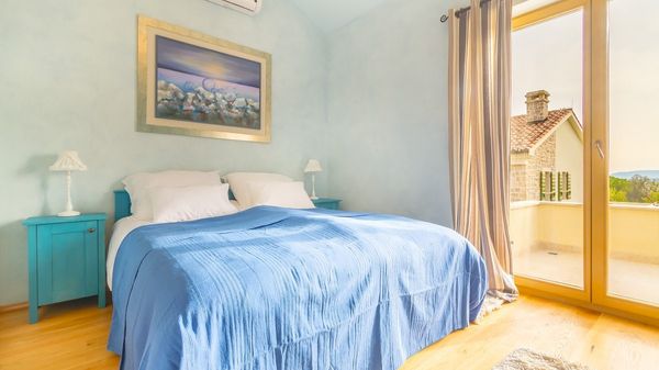 Family  Villa Tia with a rustic touch and a pool on Krk