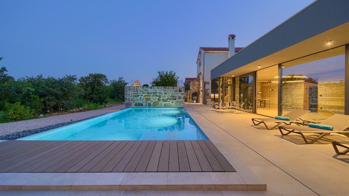 Luxury Jerini Estate on Krk Island with a private pool and modern architecture