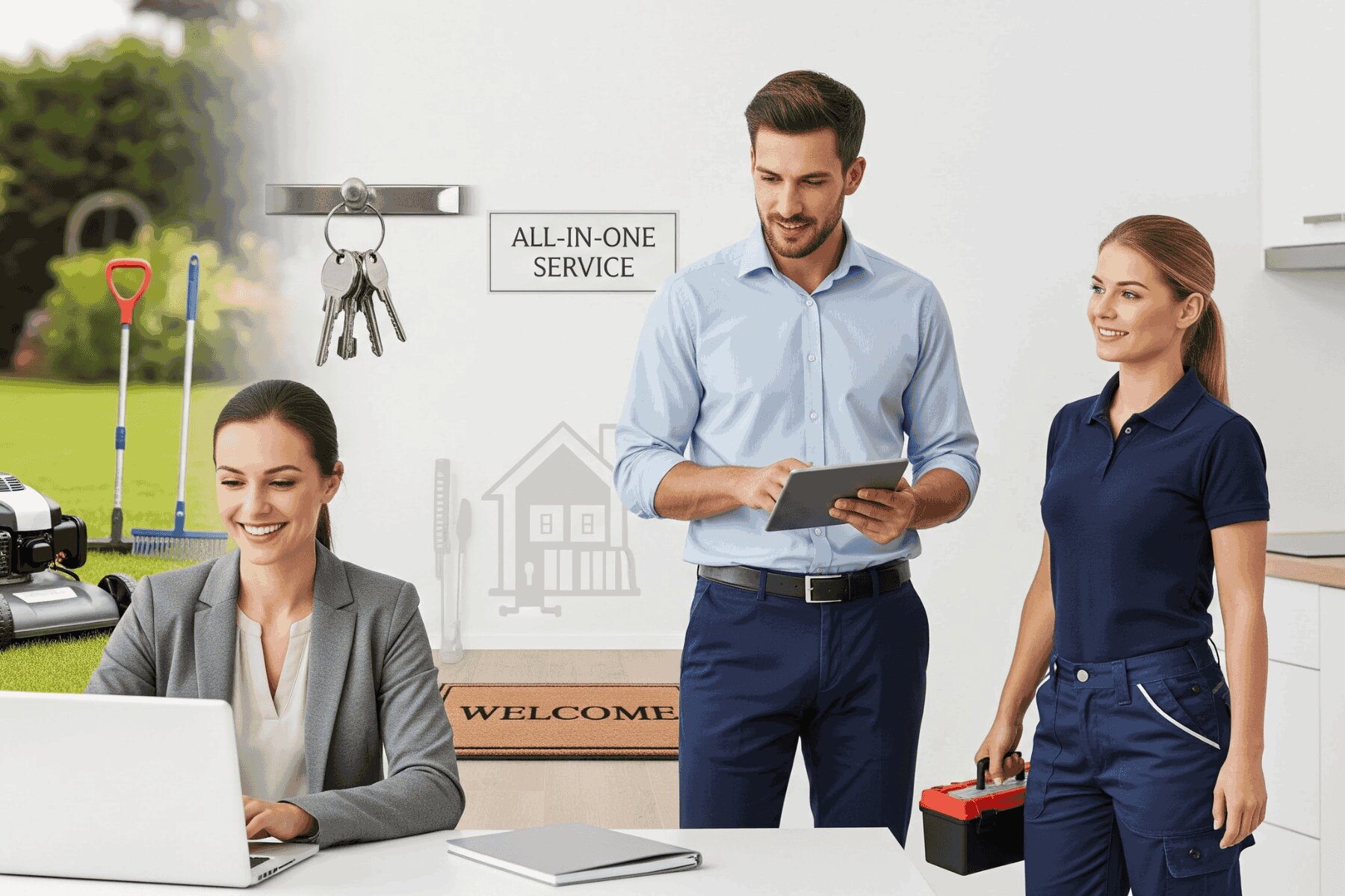 Property management team coordinating maintenance and guest support in Croatia