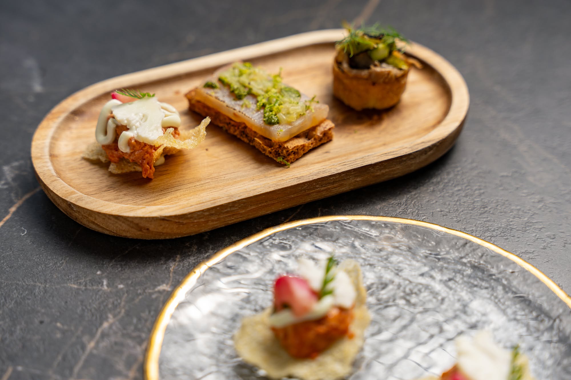 Contemporary Croatian dish served at Vila Rova by Marin Pleše in Malinska on Krk Island